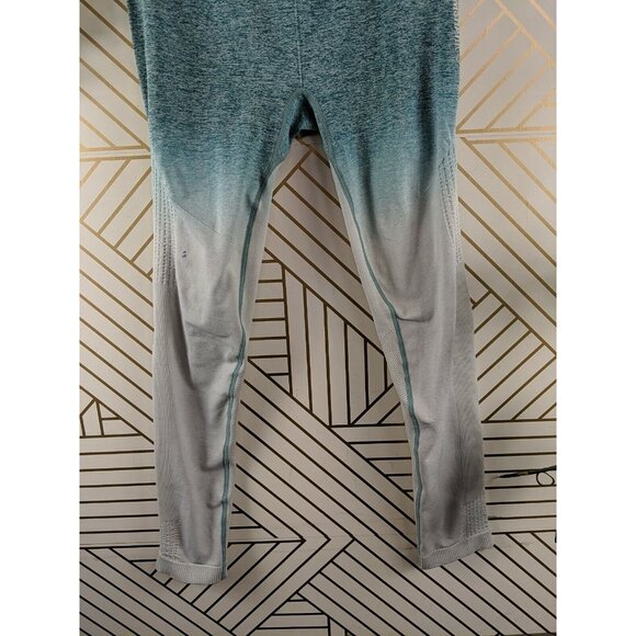Gymshark Adapt Green White Ombre Seamless Leggings Size Medium? READ - Picture 4 of 9